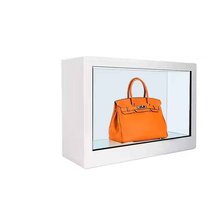 22 -tolline 3D hologram -kast läbipaistev LCD -showcase